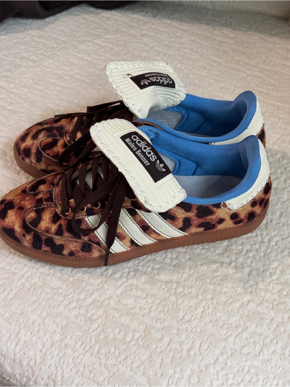 Adidas Wales Bonner Leopard Print Samba Sneakers